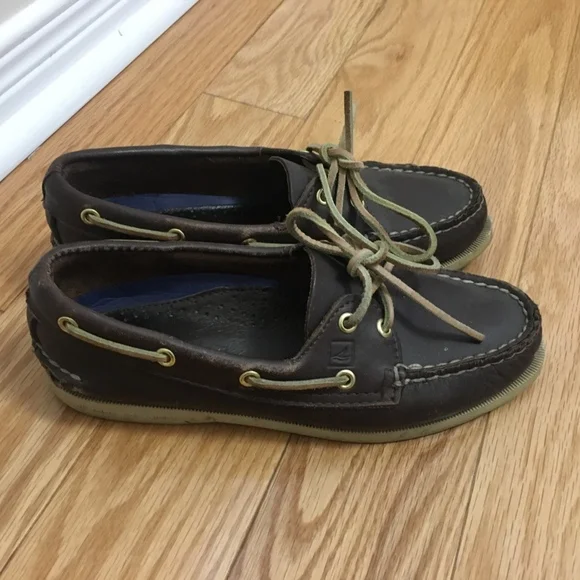 Sperry Top Sider Brown 2-eye Boat Shoes - Picture 2 of 4
